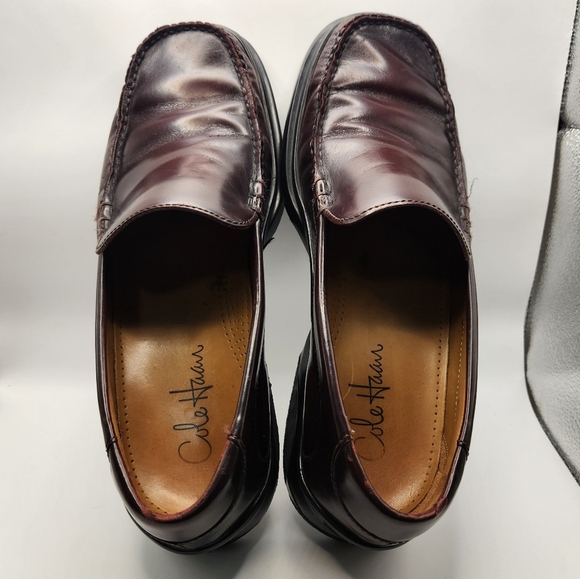 Cole Haan X Nike Air Collab 9.5 Burgundy Loafers Slipon with Nike Air Technology - Picture 12 of 12